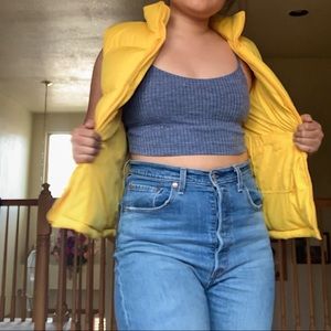Down filled yellow puffer vest [SOLD]